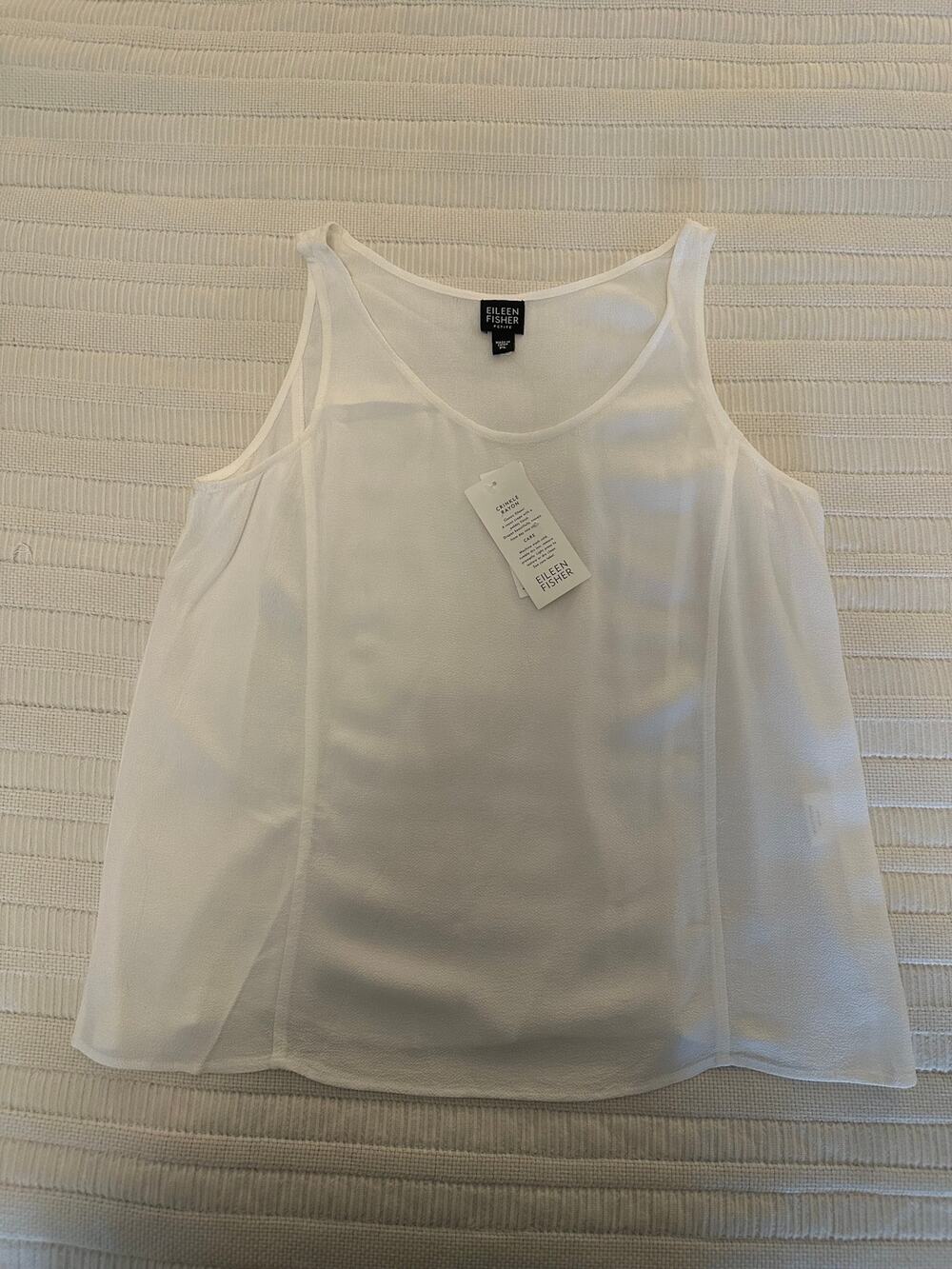 NWT Eileen Fisher PL Rayon Crepe Tank